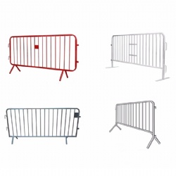 Temporary safety road barricade fence for isolation in mall hospital Galvanized crowd control barrier