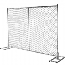 畅销美国市场的高品质便携式镀锌 6x12 英尺临时链环网栅栏面板